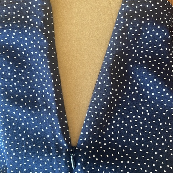 Skirt by loft outlet, 12 petite. Navy with white polkadots - Picture 4 of 4